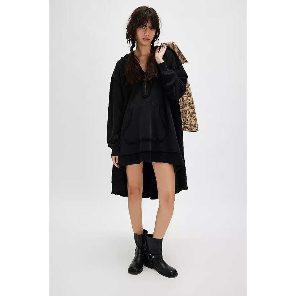 Free People North Sweatshirt Hoodie Tunic Top Oversized Slouchy Cotton XS 284118